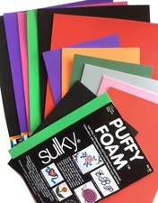 Lot of 14: Sulky Puffy Foam  Darice Foamies - 2mm Craft Foam Sheets, 2 Sizes