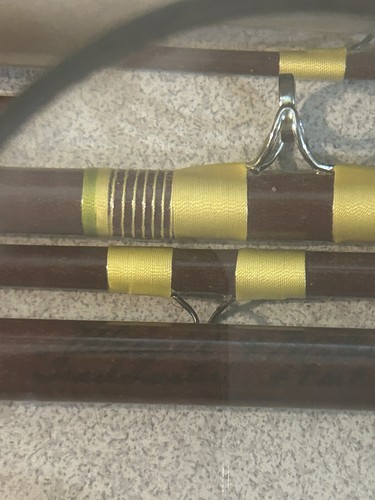 Vintage Wright & McGill Trailmaster Eagle Claw 7 1/2 piedi n. Asta mosca M4TMF 4pz - Foto 3 di 4