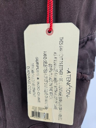 New Da-Nang Silk Utility Pants Girls 5 Chestnut Brown Cargo Pockets - Picture 3 of 7