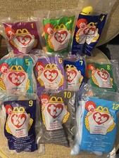 McDonalds TY Teenie Beanie Babies Happy Meal Toys 1998 Set Of 10 Sealed