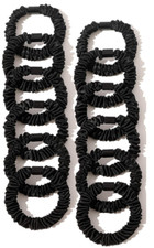 12PCS Hair Ties Black Small Mini Scrunchy for Women Thick Hair Accessories Cute