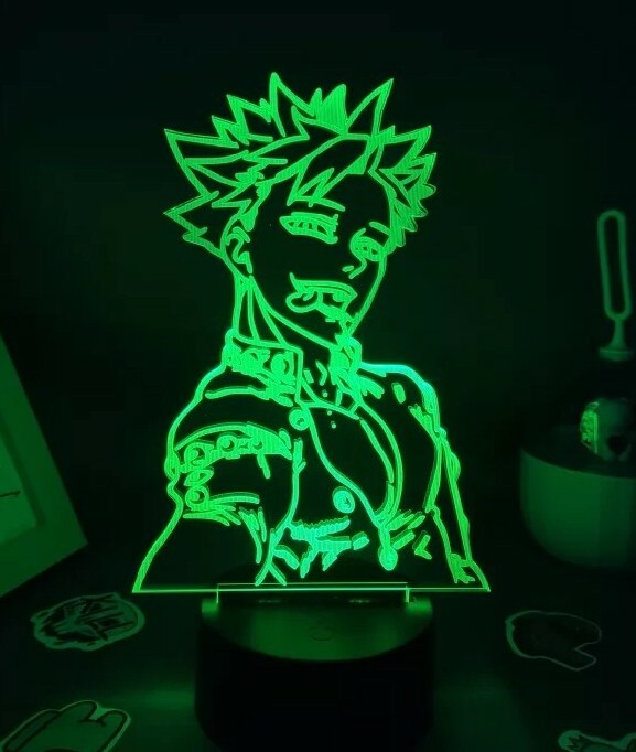 Veilleuse LED Ban Seven Deadly Sins 16 couleurs avec télécommande contre la peur du noir