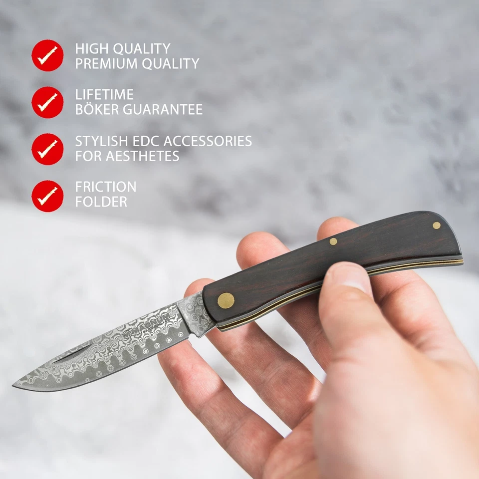BÖKER MAGNUM Ebony Rangebuster Damast Taschenmesser Slipjoint EDC - 01RY140DAM - Bild 2 von 4