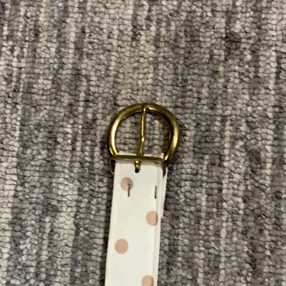 复古女式 S Preppy 皮带批量紧身波点腰带和黑色织物腰带 34 码 — 第 3/4 张图片