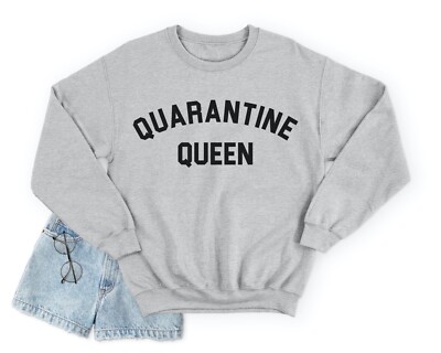 Quarantäne Queen Pullover Sweatshirt Selbstisolation Social Distancing Distanz