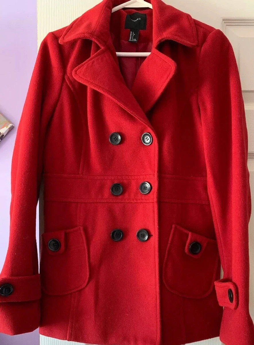 Forever 21 double breasted coat sale