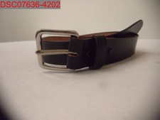 NWOT - Men's Black Top Grain Leather Belt, Size 28 8589-1