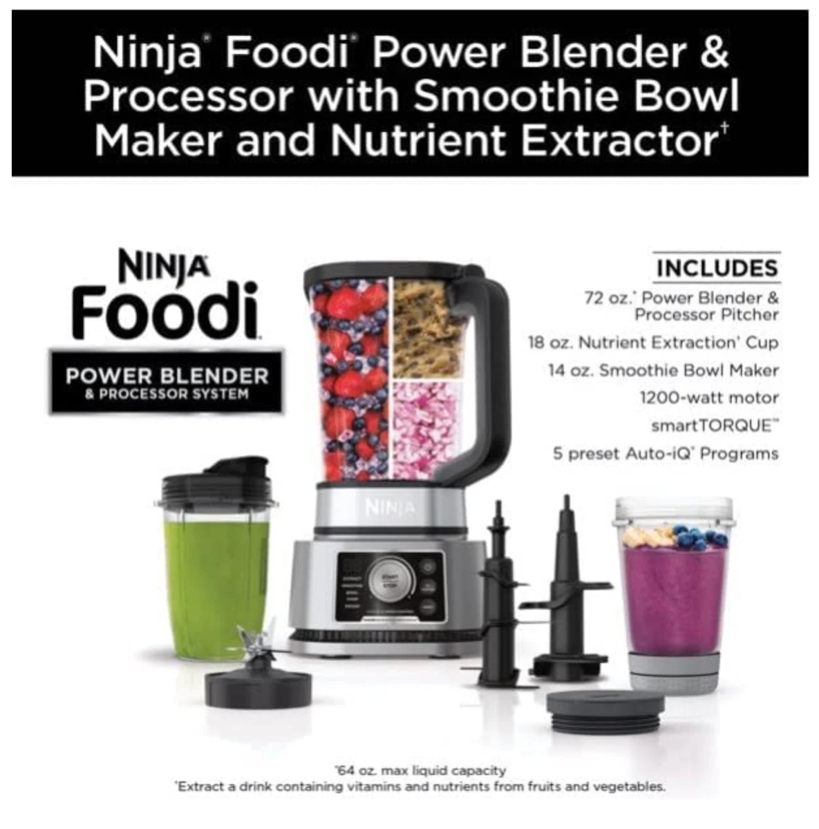 Ninja foodi power blender & processor system new