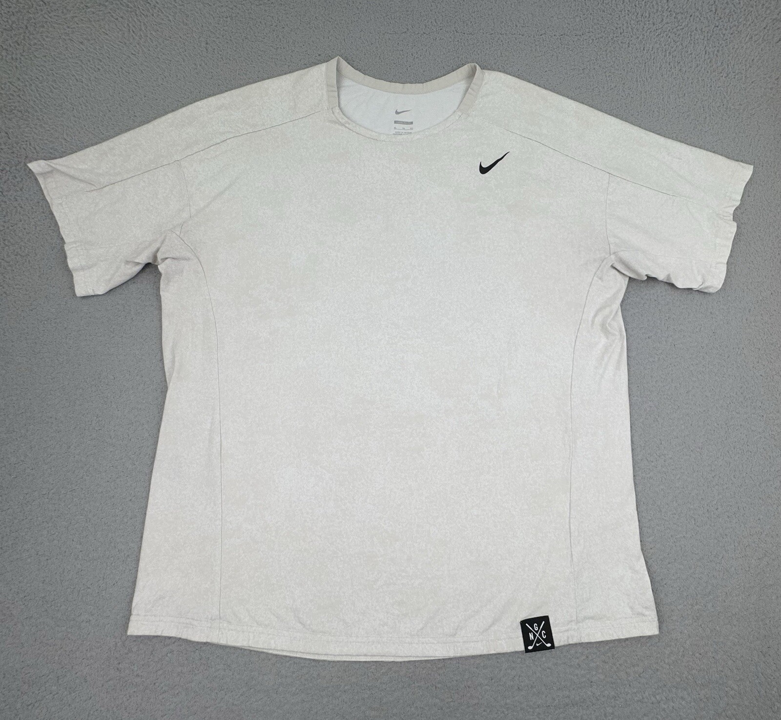Nike Golf Club Shirt Mens XL Beige NGC Dri-Fit Loose Fit Performance FD5774