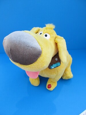 Disney Pixar Dug UP Dog Plush Yellow 14'' Soft Toy Stuffed Animal NO Sound