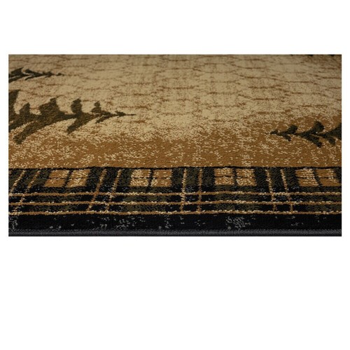 8x10 (7'10" x 9'10") Bear Pine Forest Lodge Cabin Area Rug **FREE SHIPPING** - Picture 5 of 6
