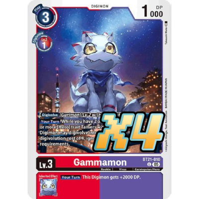 4X Gammamon BT21-010 Uncommon World Convergence NM Digimon Card Game | eBay 4X Gammamon BT21-010 Uncommon World Convergence NM Digimon Card Game | eBay