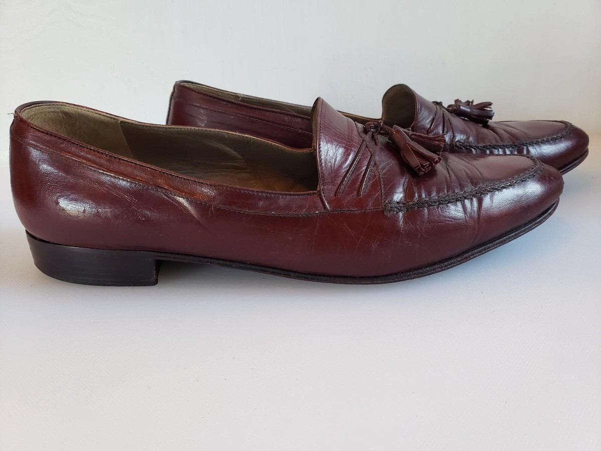 Bally Mens Maroon Leather Cap Toe Slip-On Cordovan Loafers Belgrano Bordeaux Antique Shell Cordovan - Casa Fagliano  main image 2