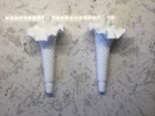 Fenton  Milk Glass HOBNAIL  Small Size  6” Epergne Lily  SET OF 2
