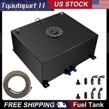 20 Gallon Black Aluminum Fuel Cell Gas Tankcaplevel Senderfuel Line Kit