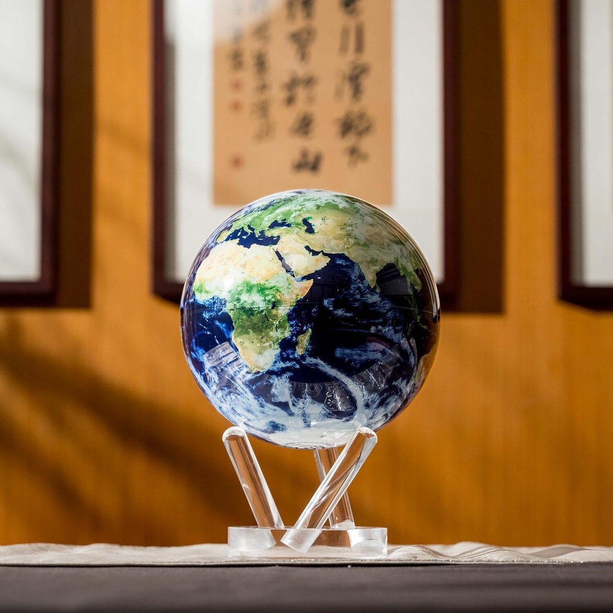 MOVA Globe 4.5 inches Earth With Clouds Satellite View Solar