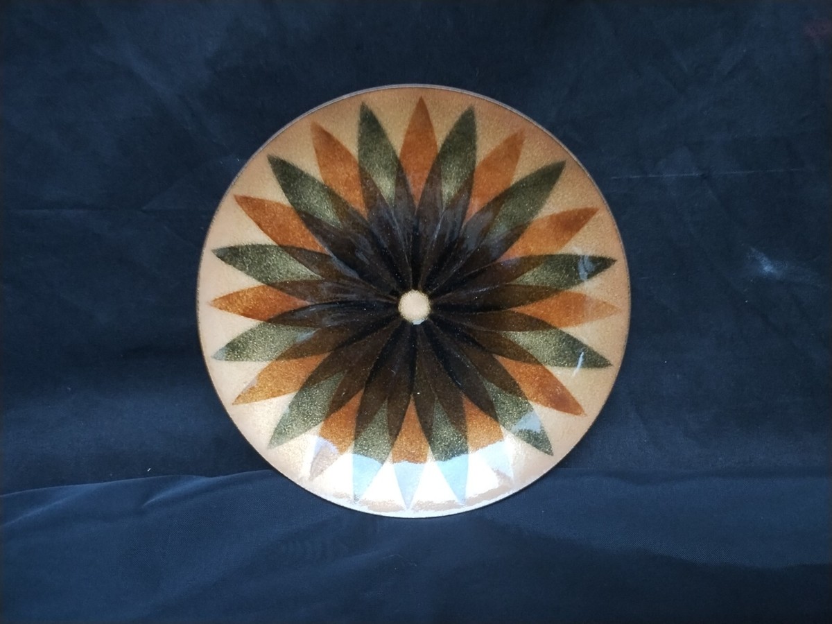 Vtg Enamel on Copper MCM Plate 6