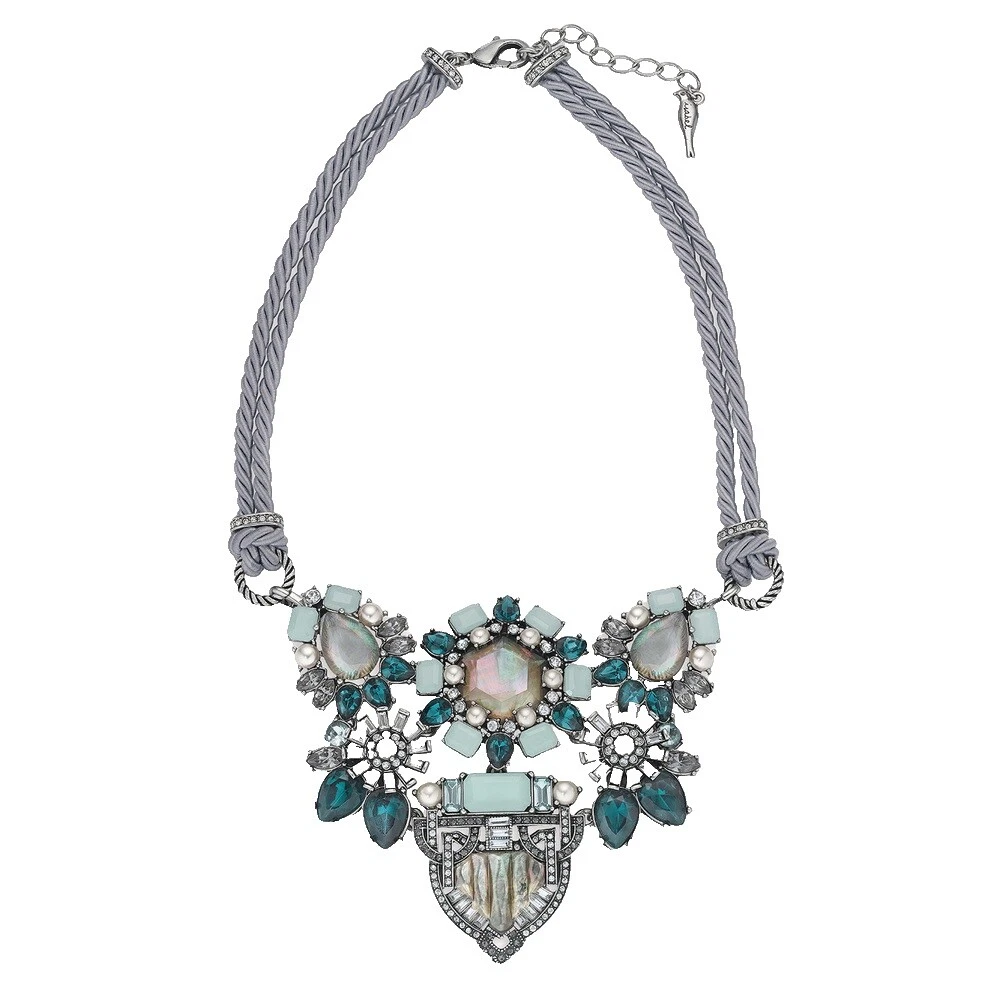 Declaración DE PERLA RODIO Collares y colgantes De moda