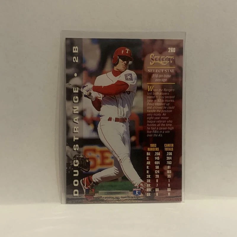 #260 Doug Strange Texas Rangers 1994 Score Select Baseball Card HV - Image 2 of 2