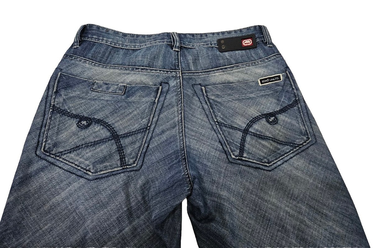 Vintage Ecko Unltd Baggy Fit Jeans Size 30x30 Embroidery