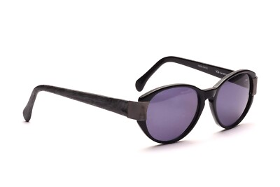 Schwarze Vintage Sonnenbrille mit grauem Dekor von Ydé Lunettes mod. Monaco S1