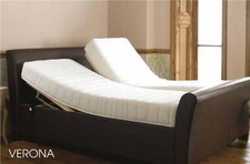 Latex Foam Verona Electric Adjustable Sleigh Bed Dual 6ft Super King Mem Handset