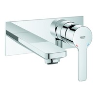 Grohe 2 Loch Waschtisch Wandbatterie Lineare 19409 Fertigmontageset Chrom