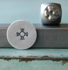 SUPPLY GUY 5mm Southwest Sun Metal Punch Design Stamp SGCH-66