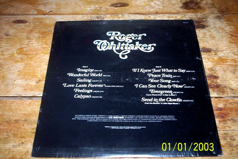 ROGER WHITTAKER ( IMAGINE ) ORIG 1978 SEALED vinyl LP - Image 2 of 2