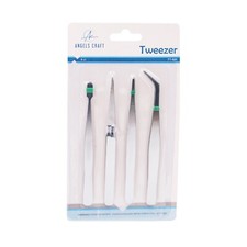 4 Piece Tweezer Set Tool Hobby