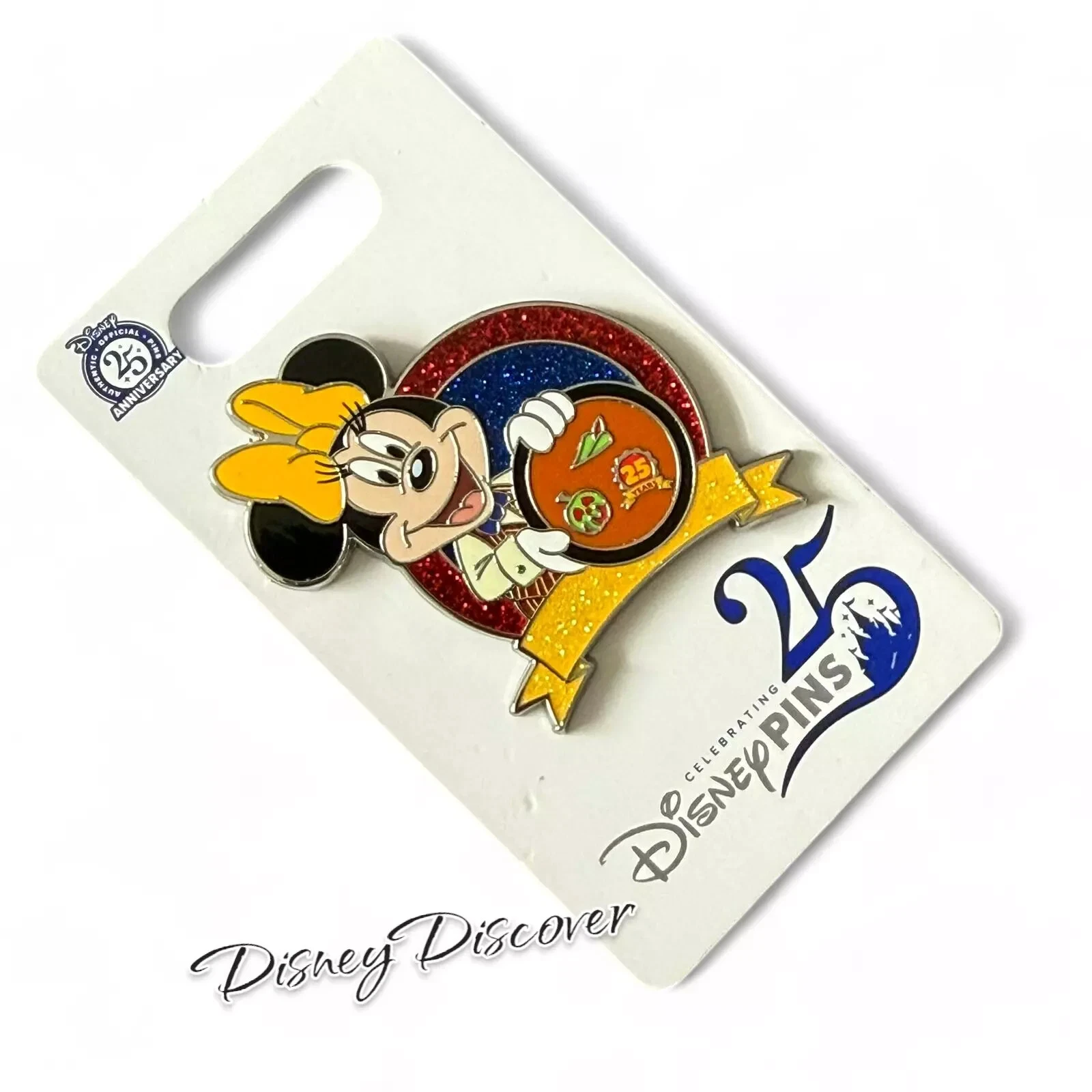 Minnie Mouse 25th Anniversary Celebrating 25 Years Disney Parks Pin, New
