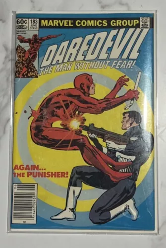 Daredevil #183 1st Battle with Punisher! NEWSSTAND! With MYLAR BAG AND BOARD✨
