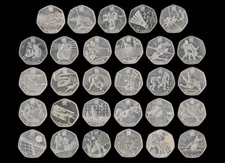 Olympic 50p Coins Fifty Pence - London 2012 Games Coin Hunt Circulated  