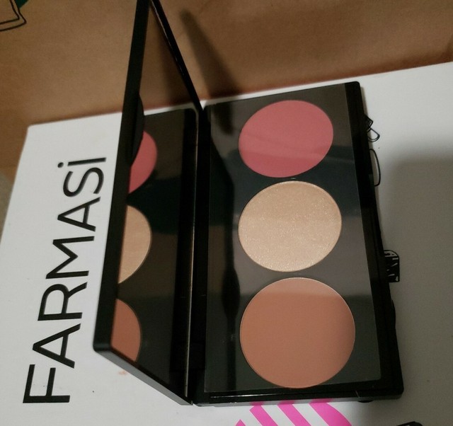 Face Palette FARMASI 3 in 1 Blush Highlighter Bronzer for sale online