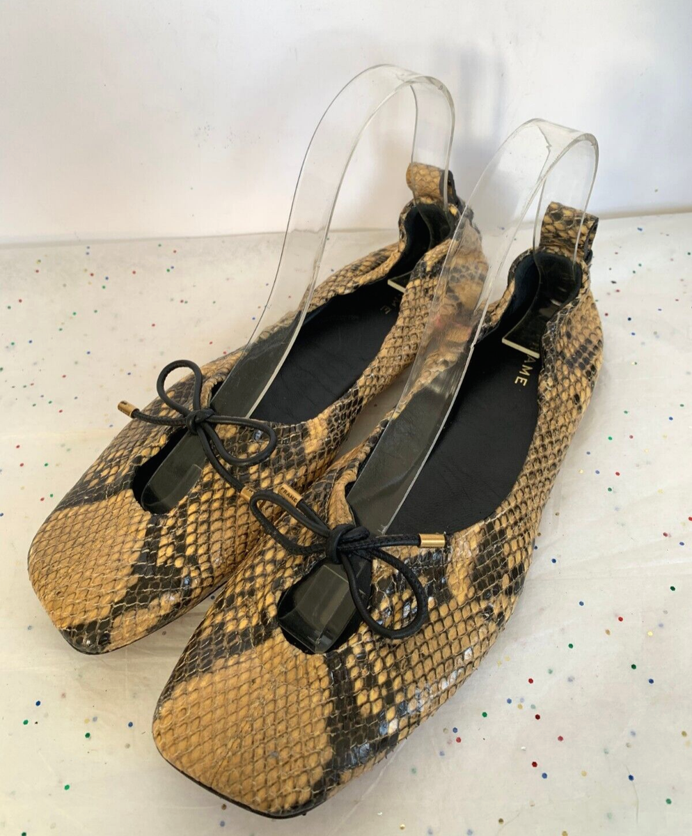 バレエシューズ TODAY FUI Python flat shoes 38 Mathilde -Pythonprint Gray パイソンプリント グレー(Limited