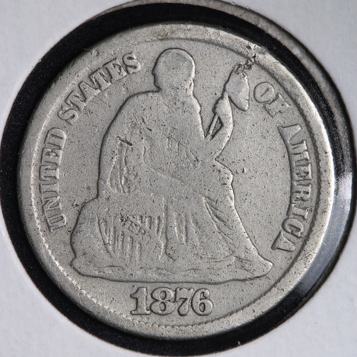 1876-CC Seated Liberty Silver Dime CHOICE FINE+ E501 ZNX | eBay