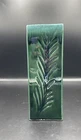 Hull Art Pottery Drop Forest Green Vase F89 Leaf Pillar Rectangular 9.75" Teal