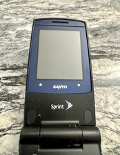 Vintage Sanyo Katana LX Sprint Flip Phone Blue Retro 2000s Collectible