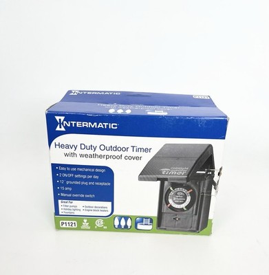 Intermatic P1121 Heavy Duty Outdoor Timer 15 Amp/1 HP for Pumps Aerators Heaters