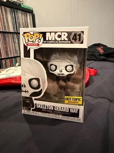 Funko Pop! Rocks MCR Skeleton Gerard Way #41 Vinyl Figure Hot Topic w/ Box
