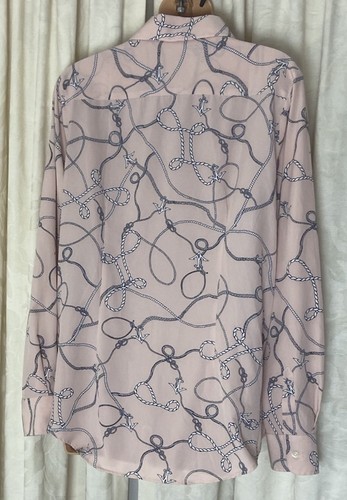 The Shirt by Rochelle Behrens Top Womens Button Up Signature Blouse Size L - Picture 4 of 8