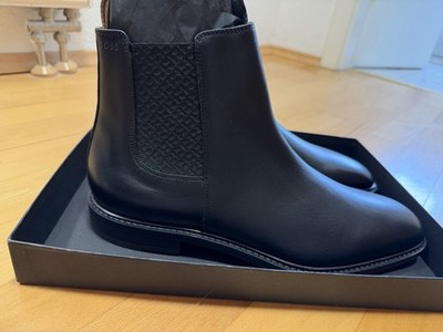 BOSS Chelsea Boots Lisbon Leather  Black Gr.44