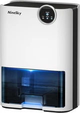 NineSky Dehumidifier for Home, 70 OZ Water Tank, 800 sq.ft White 