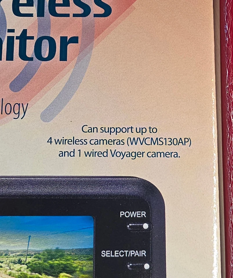 Voyager WVOM43 Digital Wireless LCD Monitor 4.3" Wireless WiSight 12V RV Auto - Image 2 of 4