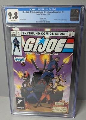 CGC graded 9.8 G.I. Joe #1 Larry Hama Cut 2023 Skybound Cobra variant cover
