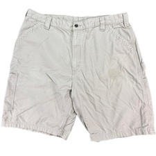 Carhartt Carpenter Shorts Mens 42 Tan Canvas Utility Workwear Heavy Duty 1827