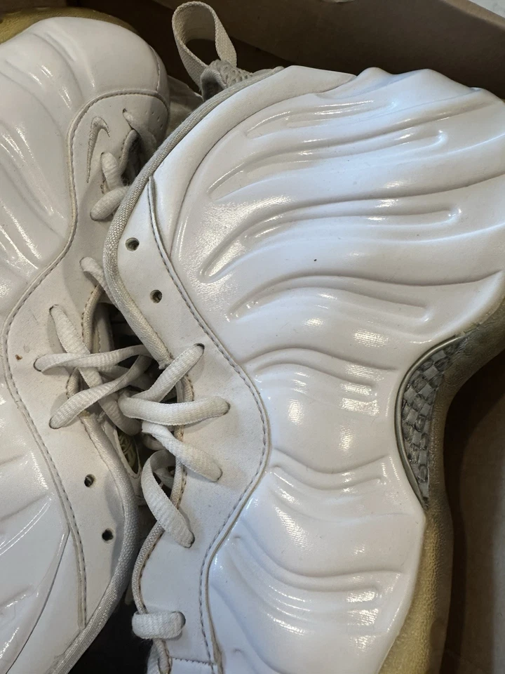 Nike Foamposite One White Size 9.5 - Image 4 of 4