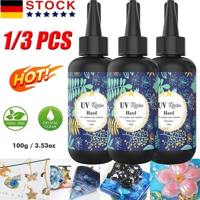 UV Harz 100g Kristallklar Epoxidharz Schnellhärtend Hart Resin DIY Schmuck Baste