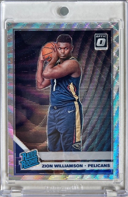 2019 Panini Donruss Optic Zion Williamson Silver Wave Prizm Rated Rookie SSP RC