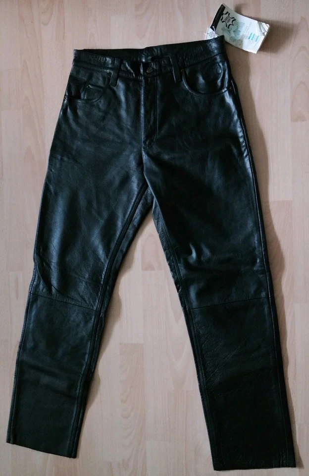 Echtleder Hose Peter Maffay BMG Glattleder Leather Gr.50/L in Schwarz + NEU/Rare - Bild 1 von 4
